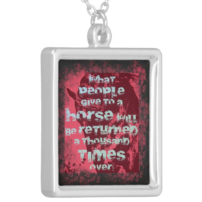 Horse Quote II - Necklace (Front Left)