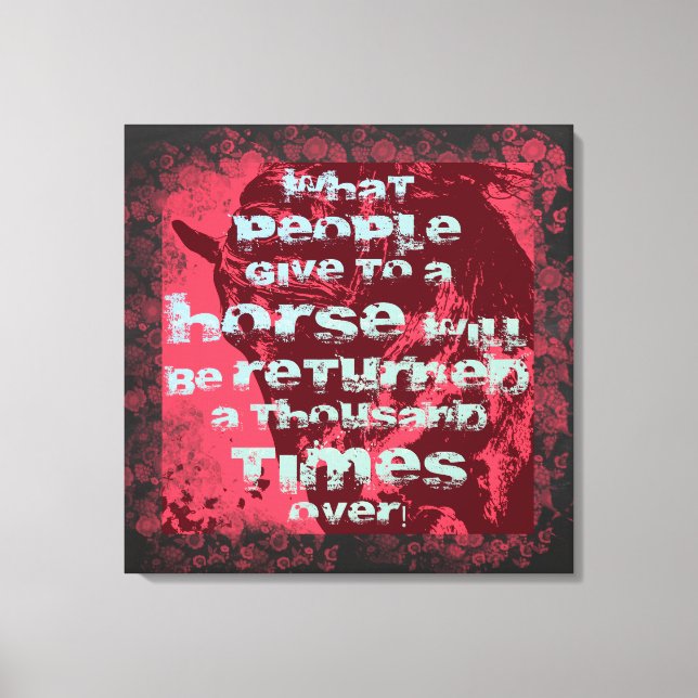 Horse Quote II - Wrapped Canvas Print (Front)