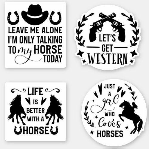 Horse quote sticker bundle 