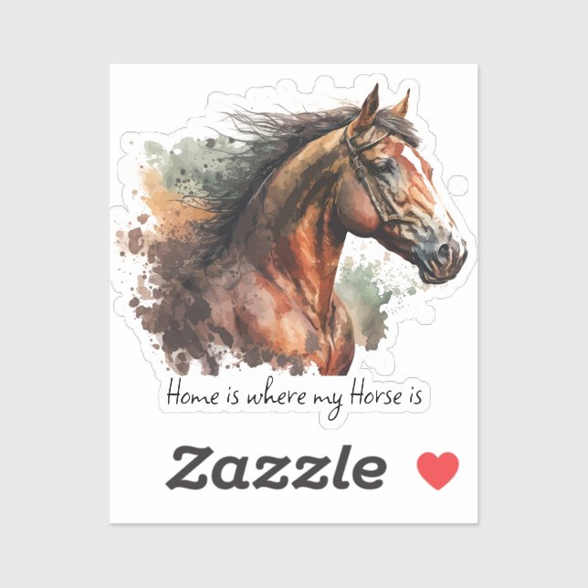 Horse Quote Watercolor Custom Photo Riding  Sticker (Sheet)