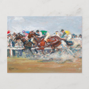 Horse Race Angelo Jank Postcard