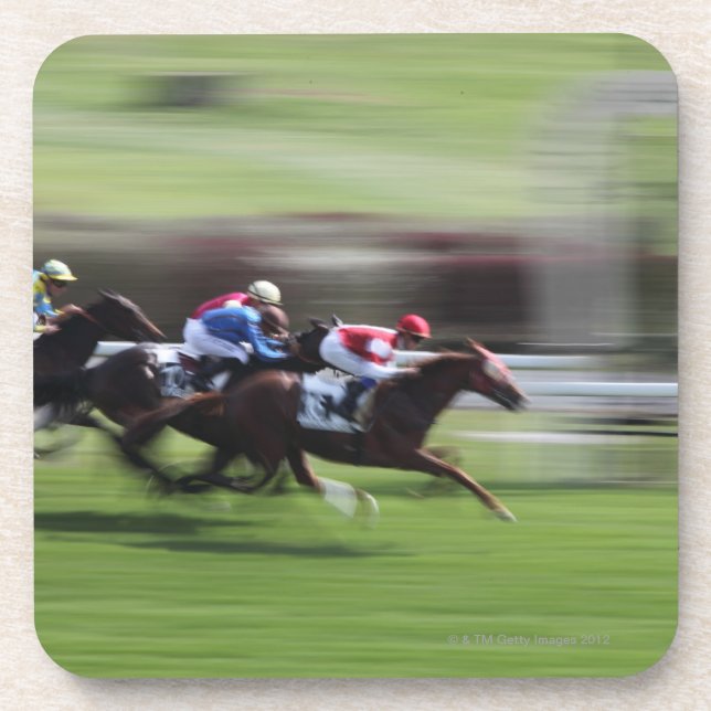 Horse Race Beverage Coaster (Front)