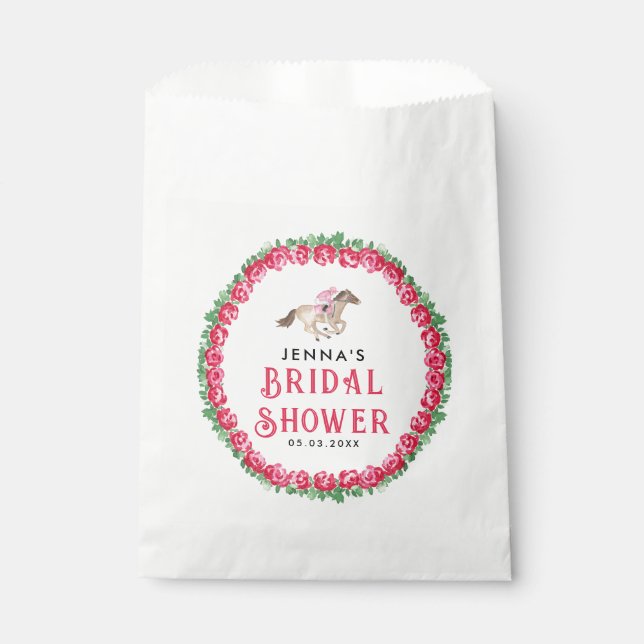 Horse Race Derby Bridal Shower Favor Bag (Front)