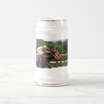 Horse Race Finish Beer Stein by HorseStall at Zazzle