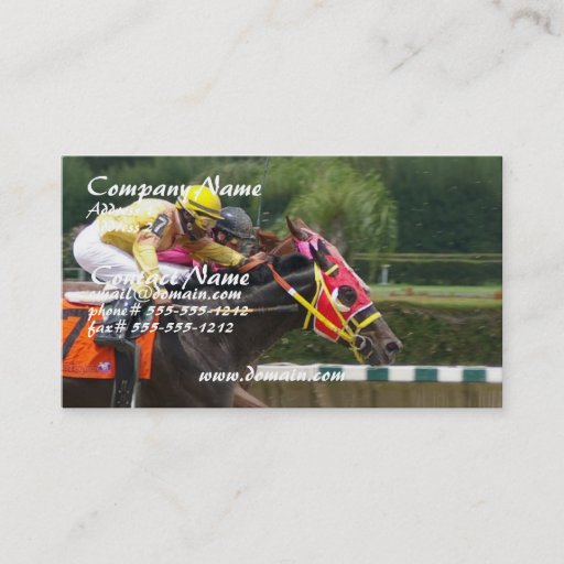 Customizable Horse Race Finish Business Card