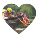 Horse Race Finish Heart Sticker