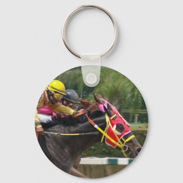 Horse Race Finish Keychain (Front)