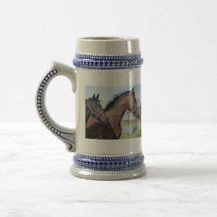 Horse Race Finish Line Beer Stein