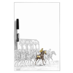 Horse Race Starting Gate Dry Erase Board