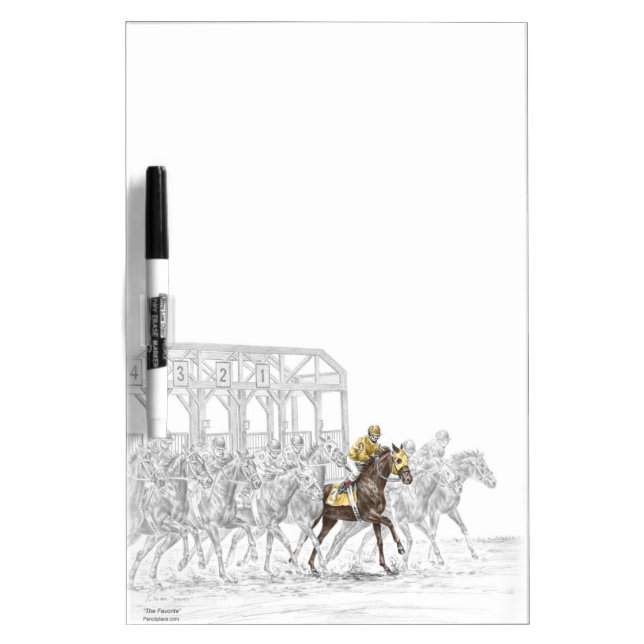 Horse Race Starting Gate Dry Erase Board (Front)