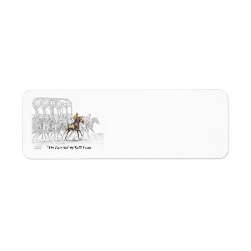 Horse Race Starting Gate Label