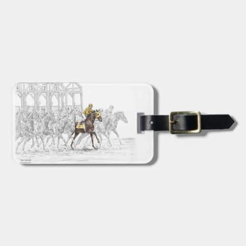 Horse Race Starting Gate Luggage Tag
