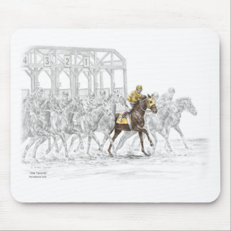 Horse Race Starting Gate Mouse Pad
