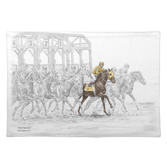 Horse Race Starting Gate Placemat (Front)