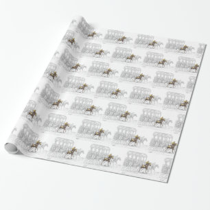 Horse Race Starting Gate Wrapping Paper