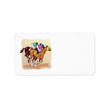 Horse Racing 6 Label by SportsArena at Zazzle