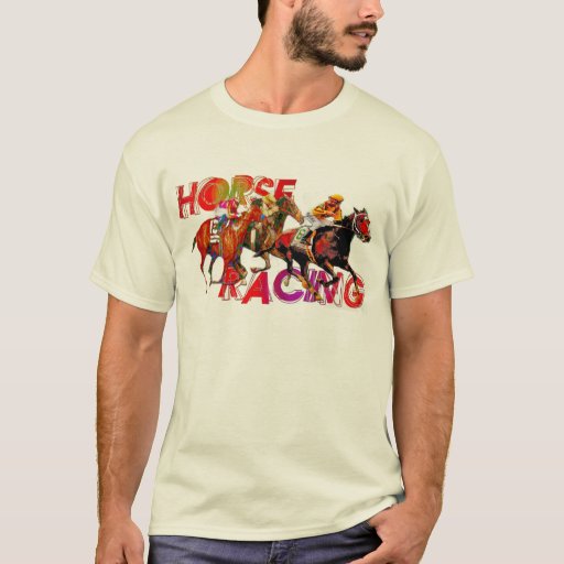 Horse Racing Action T-Shirt | Zazzle