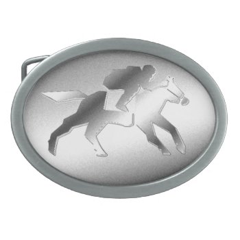 Horse Racing Belt Buckle by Baysideimages at Zazzle