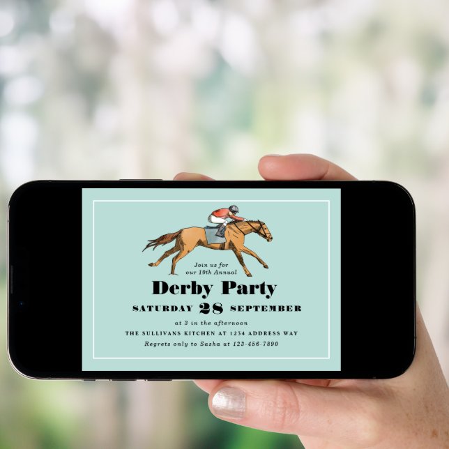 Horse Racing Birthday Derby Party Invitation (Front Digital)