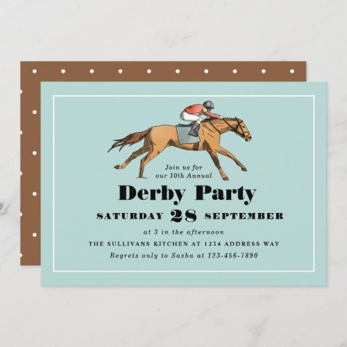 Horse Racing Birthday Derby Party Invitation