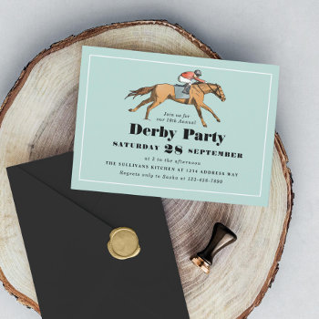 Horse Racing Birthday Derby Party Invitation by beckynimoy at Zazzle
