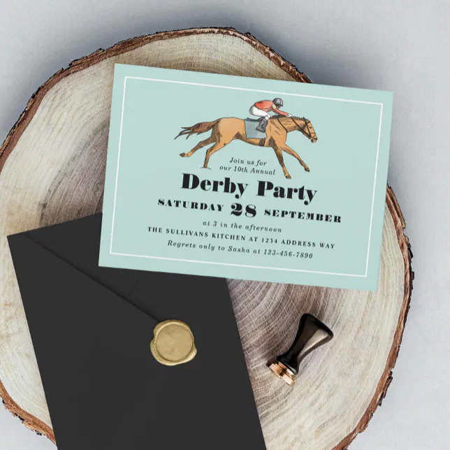 Horse Racing Birthday Derby Party Invitation Zazzle