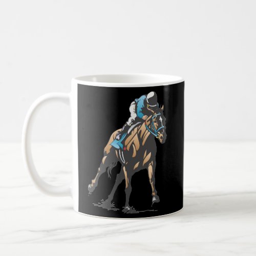 Horse Racing Breezing Thoroughbred Sport For Win P Coffee Mug