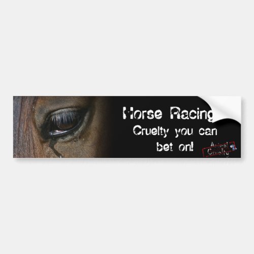 Horse Racing Bumper Sticker