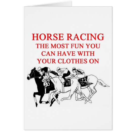 HORSE racing Card