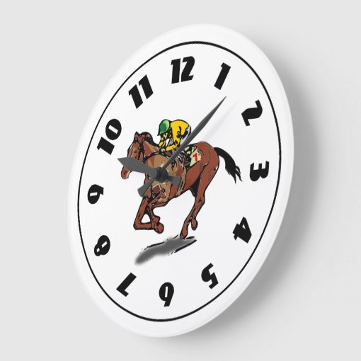 Horse Racing Clock Zazzle