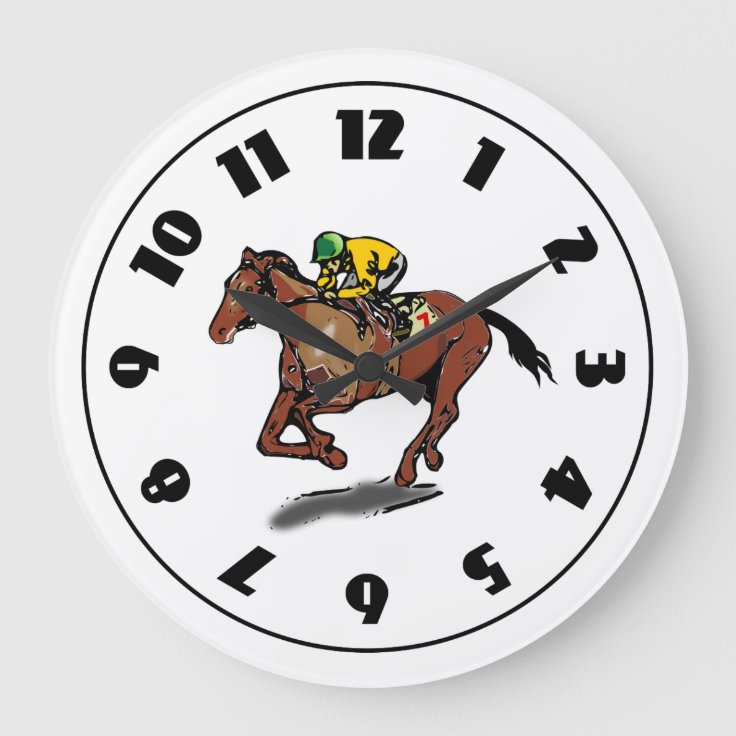 Horse Racing Clock Zazzle