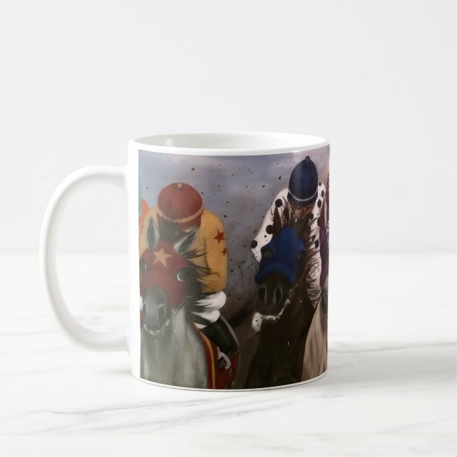 Horse Racing Coffee Mug (Left)
