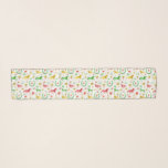 Horse Racing Derby Day Party Colorful Pattern Scarf<br><div class="desc">Celebrate your favorite horse racing derby with this gorgeous pattern. The repeating design is made in bright spring shades of green, gold, and red on a white / gray background with a slight marble effect. The ornate pattern includes horses, trophies, horseshoes, and roses. Contact FancyCelebration for changes. See the matching...</div>