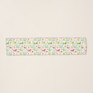 Horse Racing Derby Day Party Colorful Pattern Scarf
