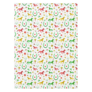 Horse Racing Derby Day Party Colorful Pattern Tablecloth