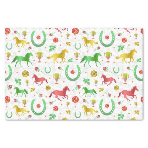 Horse Racing Derby Day Party Colorful Pattern Tissue Paper