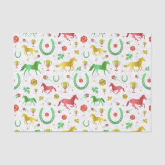 Horse Racing Derby Day Party Colorful Pattern Tissue Paper