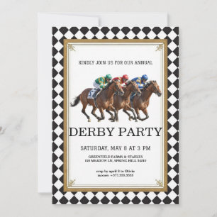 Horse Racing Derby Party Vintage Invitation 2026