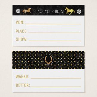 Horse Racing Derby Wager Betting Slip Party Games
