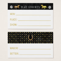Horse Racing Derby Wager Betting Slip Party Games