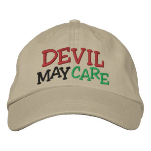 Horse Racing Devil May Care Embroidered Baseball Hat