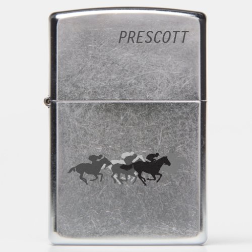 Horse racing elegant customizable zippo lighter