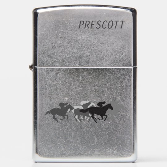 Horse racing elegant customizable zippo lighter