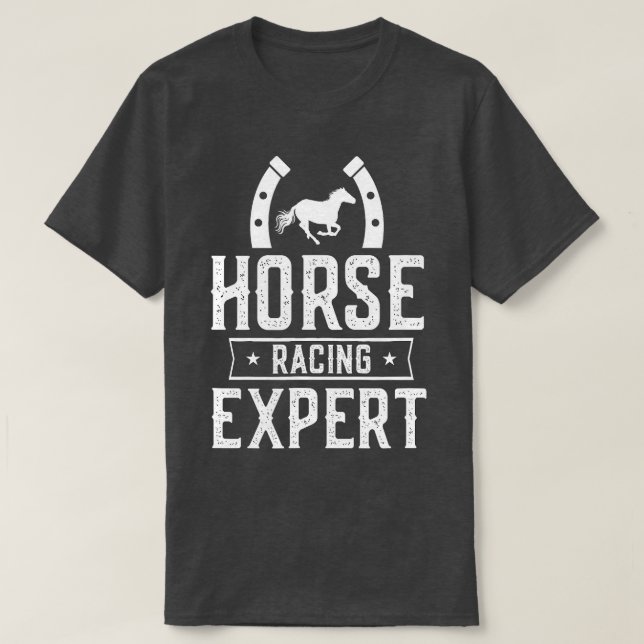 Horse Racing Expert Horses Race Gallop Racer  T-Shirt (Design Front)