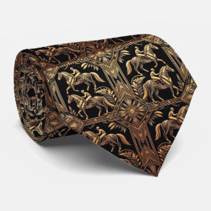 Horse Racing Faux Silk Prize Horse Gentleman's Neck Tie