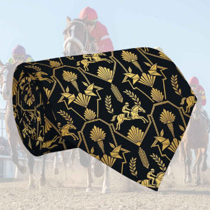 Horse Racing Faux Silk Prize Horse Gentleman's Neck Tie
