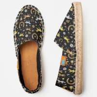 Horse Racing Horseshoes Derby Pattern Black Gold