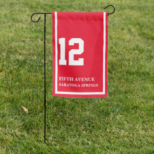 Horse Racing House Numbers Address Garden Flag