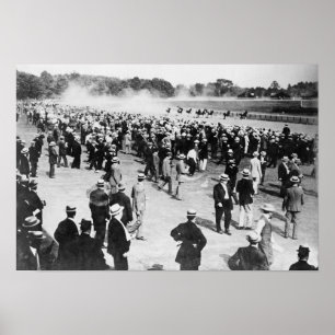 Horse Racing in Saratoga Photograph Poster