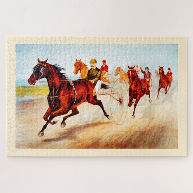 Horse racing jigsaw puzzle (Horizontal)